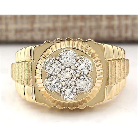 rolex style diamond ring|rolex rings for men 14k.